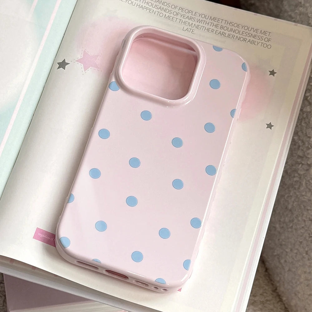 Lovely Polka Dot Cute Soft Phone Case for IPhone Phone Protective Back Cover Case