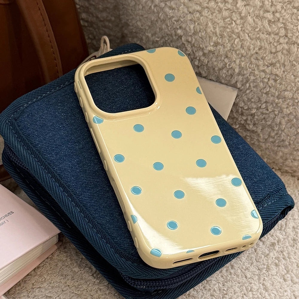 Lovely Polka Dot Cute Soft Phone Case for IPhone Phone Protective Back Cover Case
