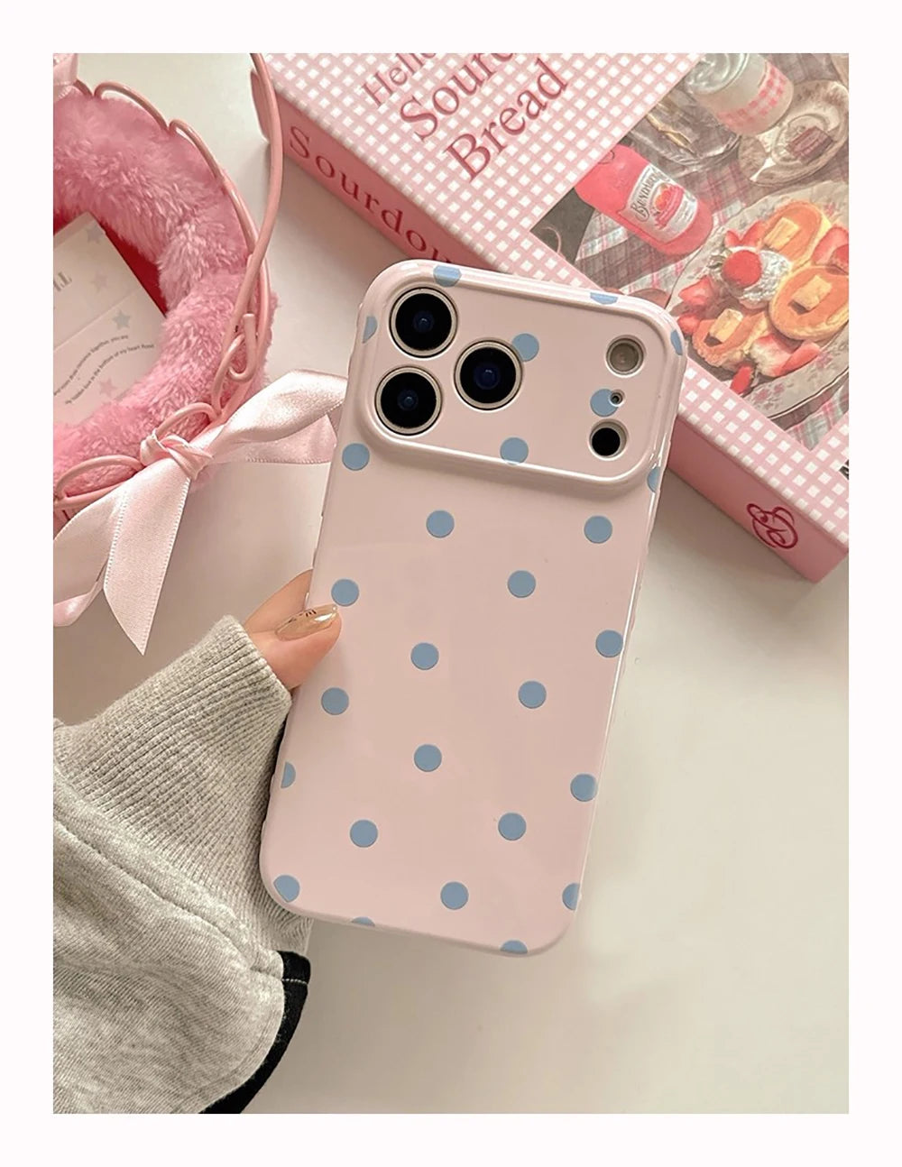 Lovely Polka Dot Cute Soft Phone Case for IPhone Phone Protective Back Cover Case