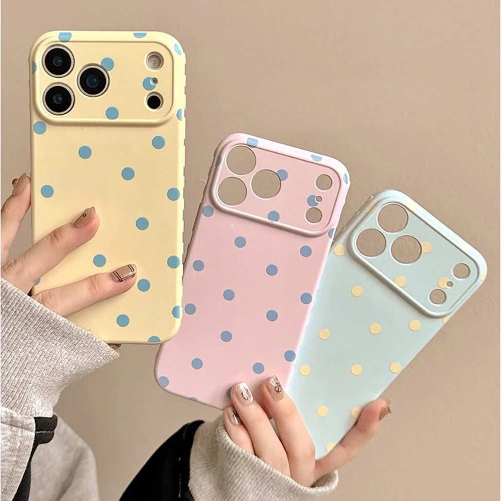 Lovely Polka Dot Cute Soft Phone Case for IPhone Phone Protective Back Cover Case